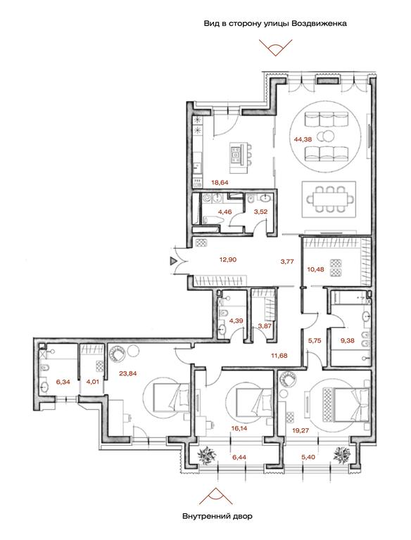 Продажа 3-комн. квартиры, 198,51 м² в ЖК «LUCE», Крестовоздвиженский переулок, 4, Москва, Россия #1 Продажа 3-комн. квартиры, 198,51 м² в ЖК «LUCE», Крестовоздвиженский переулок, 4, Москва, Россия #1