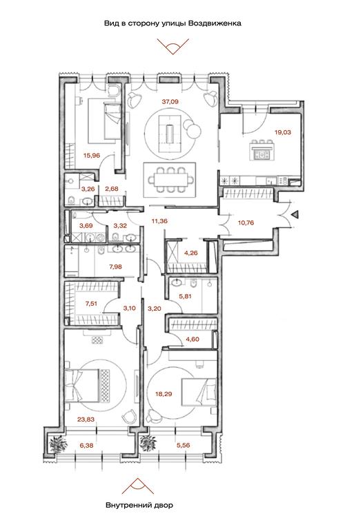 Продажа 3-комн. квартиры, 193,96 м² в ЖК «LUCE», Крестовоздвиженский переулок, 4, Москва, Россия #1 Продажа 3-комн. квартиры, 193,96 м² в ЖК «LUCE», Крестовоздвиженский переулок, 4, Москва, Россия #1