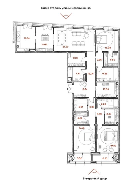Продажа 3-комн. квартиры, 224,88 м² в ЖК «LUCE», Крестовоздвиженский переулок, 4, Москва, Россия #1 Продажа 3-комн. квартиры, 224,88 м² в ЖК «LUCE», Крестовоздвиженский переулок, 4, Москва, Россия #1