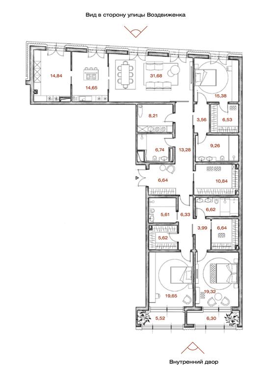 Продажа 3-комн. квартиры, 224,74 м² в ЖК «LUCE», Крестовоздвиженский переулок, 4, Москва, Россия #1 Продажа 3-комн. квартиры, 224,74 м² в ЖК «LUCE», Крестовоздвиженский переулок, 4, Москва, Россия #1