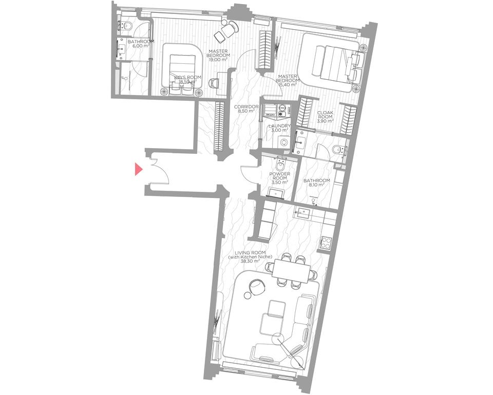 2-BD Apartment Sale, 116.5平方米 at Nicole, Nikolskaya Street, 8/1с1, Moscow, Russia #1 2-BD Apartment Sale, 116.5平方米 at Nicole, Nikolskaya Street, 8/1с1, Moscow, Russia #1