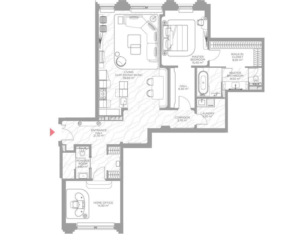 2-BD Apartment Sale, 130.1平方米 at Nicole, Nikolskaya Street, 8/1с1, Moscow, Russia #1 2-BD Apartment Sale, 130.1平方米 at Nicole, Nikolskaya Street, 8/1с1, Moscow, Russia #1