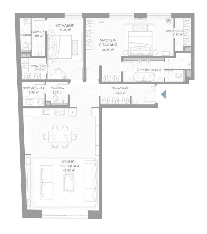 2-BD Apartment Sale, 134.1平方米 at Nicole, Nikolskaya Street, 8/1с1, Moscow, Russia #1 2-BD Apartment Sale, 134.1平方米 at Nicole, Nikolskaya Street, 8/1с1, Moscow, Russia #1