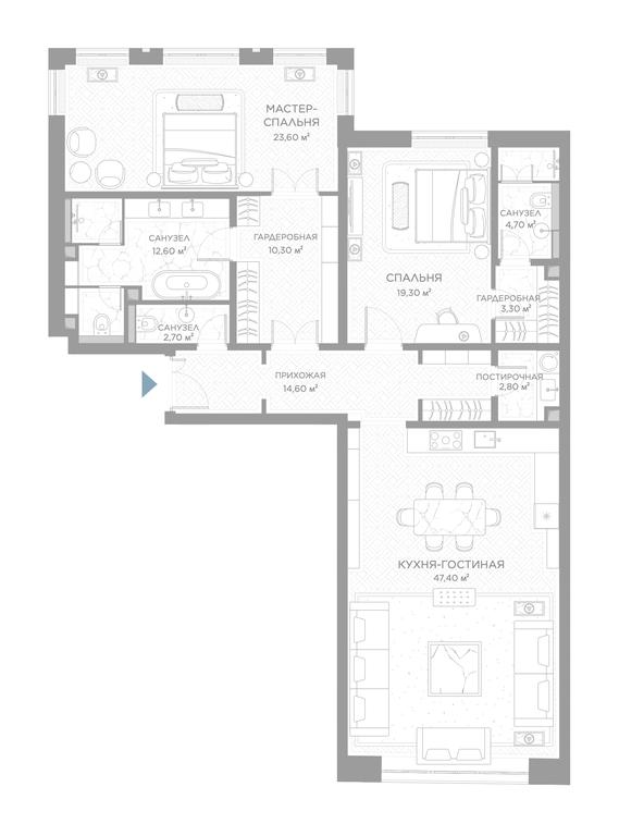 2-BD Apartment Sale, 143.4 sq. m. at Nicole, Nikolskaya Street, 8/1с1, Moscow, Russia #1 2-BD Apartment Sale, 143.4 sq. m. at Nicole, Nikolskaya Street, 8/1с1, Moscow, Russia #1