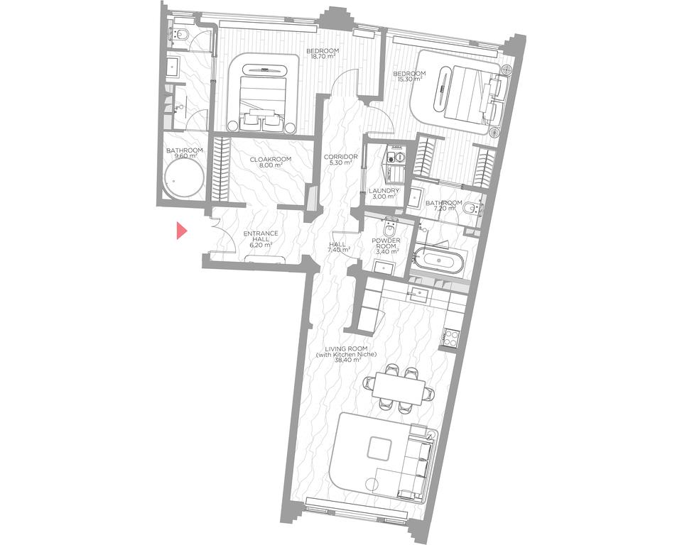 2-BD Apartment Sale, 124.9 sq. m. at Nicole, Nikolskaya Street, 8/1с1, Moscow, Russia #1 2-BD Apartment Sale, 124.9 sq. m. at Nicole, Nikolskaya Street, 8/1с1, Moscow, Russia #1
