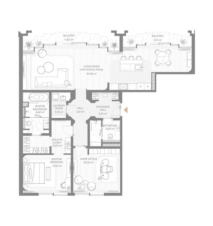 2-BD Apartment Sale, 95平方米 at Nicole, Nikolskaya Street, 8/1с1, Moscow, Russia #1 2-BD Apartment Sale, 95平方米 at Nicole, Nikolskaya Street, 8/1с1, Moscow, Russia #1