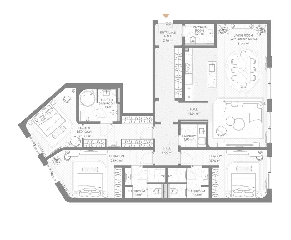 3-BD Apartment Sale, 174.1平方米 at Nicole, Nikolskaya Street, 8/1с1, Moscow, Russia #1 3-BD Apartment Sale, 174.1平方米 at Nicole, Nikolskaya Street, 8/1с1, Moscow, Russia #1