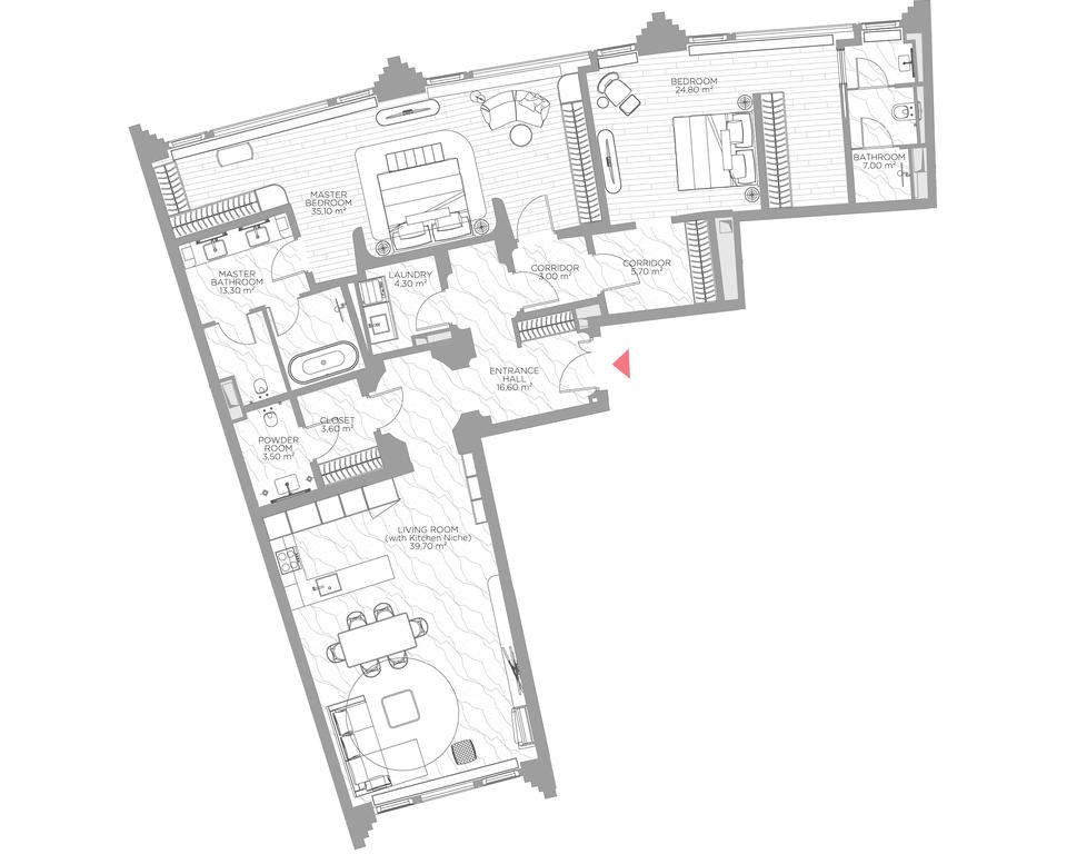 2-BD Apartment Sale, 158.2平方米 at Nicole, Nikolskaya Street, 8/1с1, Moscow, Russia #1
