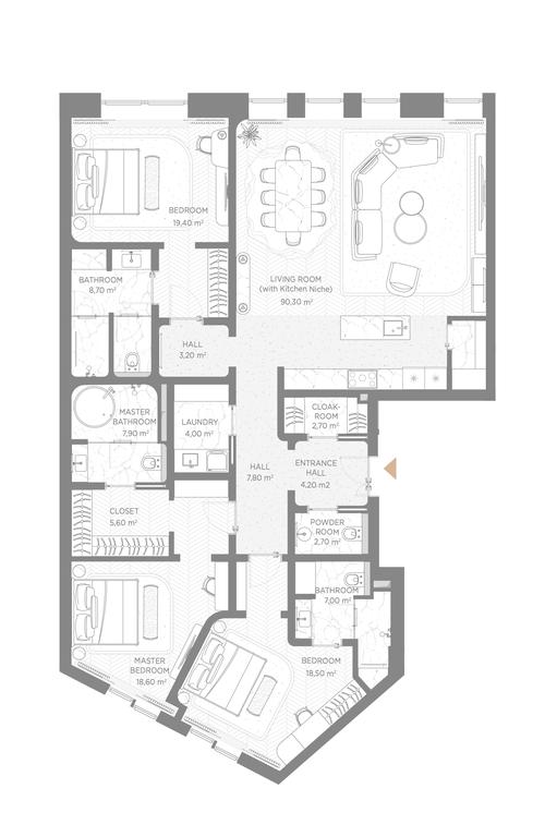 3-BD Apartment Sale, 172.7平方米 at Nicole, Nikolskaya Street, 8/1с1, Moscow, Russia #1 3-BD Apartment Sale, 172.7平方米 at Nicole, Nikolskaya Street, 8/1с1, Moscow, Russia #1