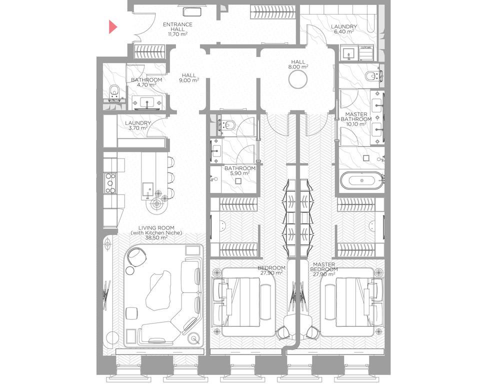 2-BD Apartment Sale, 162.3平方米 at Nicole, Nikolskaya Street, 8/1с1, Moscow, Russia #1 2-BD Apartment Sale, 162.3平方米 at Nicole, Nikolskaya Street, 8/1с1, Moscow, Russia #1