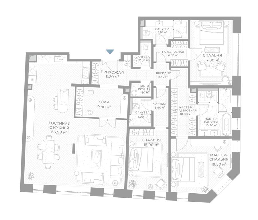 2-BD Apartment Sale, 186.2 sq. m. at Nicole, Nikolskaya Street, 8/1с1, Moscow, Russia #1 2-BD Apartment Sale, 186.2 sq. m. at Nicole, Nikolskaya Street, 8/1с1, Moscow, Russia #1