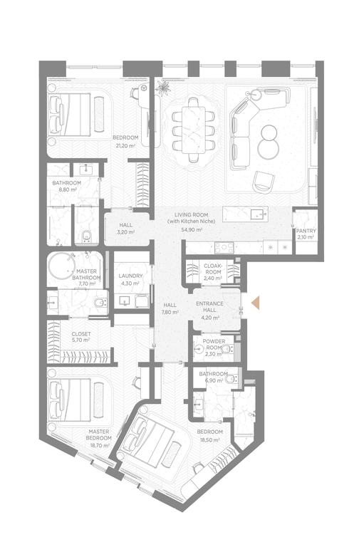 3-BD Apartment Sale, 172.1 sq. m. at Nicole, Nikolskaya Street, 8/1с1, Moscow, Russia #1 3-BD Apartment Sale, 172.1 sq. m. at Nicole, Nikolskaya Street, 8/1с1, Moscow, Russia #1