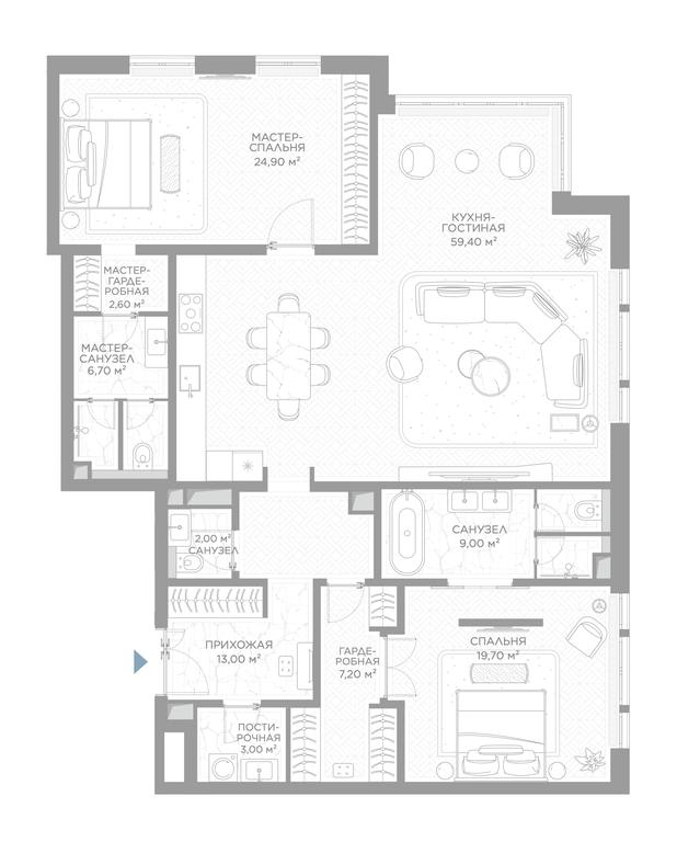 2-BD Apartment Sale, 145.3 sq. m. at Nicole, Nikolskaya Street, 8/1с1, Moscow, Russia #1