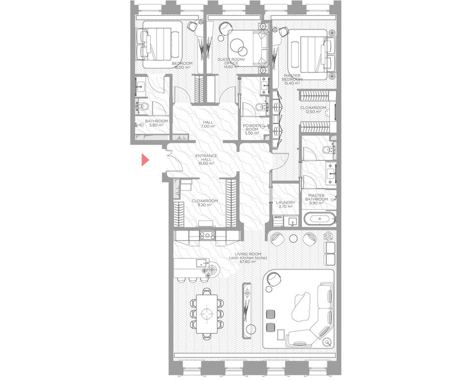 3-BD Apartment Sale, 184.2平方米 at Nicole, Nikolskaya Street, 8/1с1, Moscow, Russia #1 3-BD Apartment Sale, 184.2平方米 at Nicole, Nikolskaya Street, 8/1с1, Moscow, Russia #1