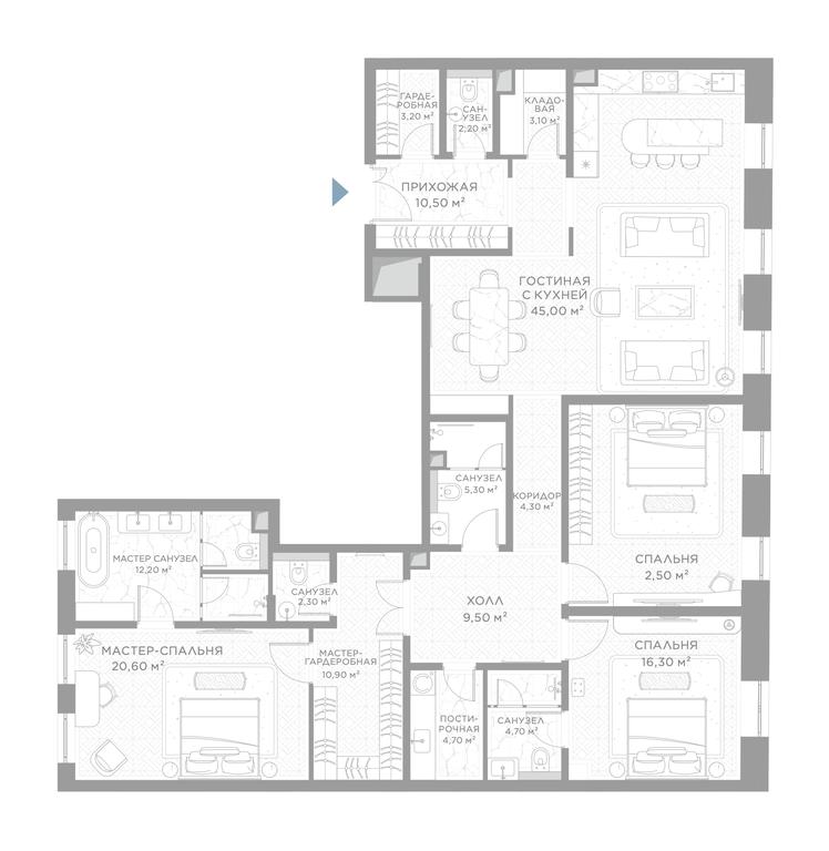 3-BD Apartment Sale, 177.1平方米 at Nicole, Nikolskaya Street, 8/1с1, Moscow, Russia #1 3-BD Apartment Sale, 177.1平方米 at Nicole, Nikolskaya Street, 8/1с1, Moscow, Russia #1