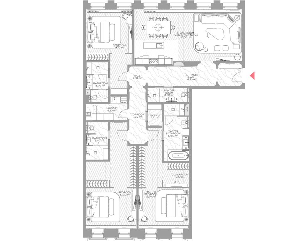 3-BD Apartment Sale, 198.2平方米 at Nicole, Nikolskaya Street, 8/1с1, Moscow, Russia #1