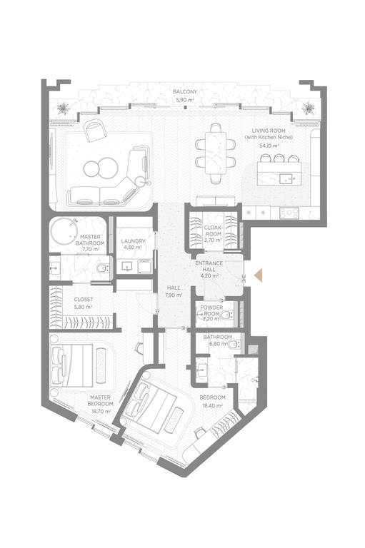 2-BD Apartment Sale, 141.6平方米 at Nicole, Nikolskaya Street, 8/1с1, Moscow, Russia #1 2-BD Apartment Sale, 141.6平方米 at Nicole, Nikolskaya Street, 8/1с1, Moscow, Russia #1