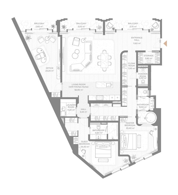 3-BD Apartment Sale, 192.1平方米 at Nicole, Nikolskaya Street, 8/1с1, Moscow, Russia #1 3-BD Apartment Sale, 192.1平方米 at Nicole, Nikolskaya Street, 8/1с1, Moscow, Russia #1