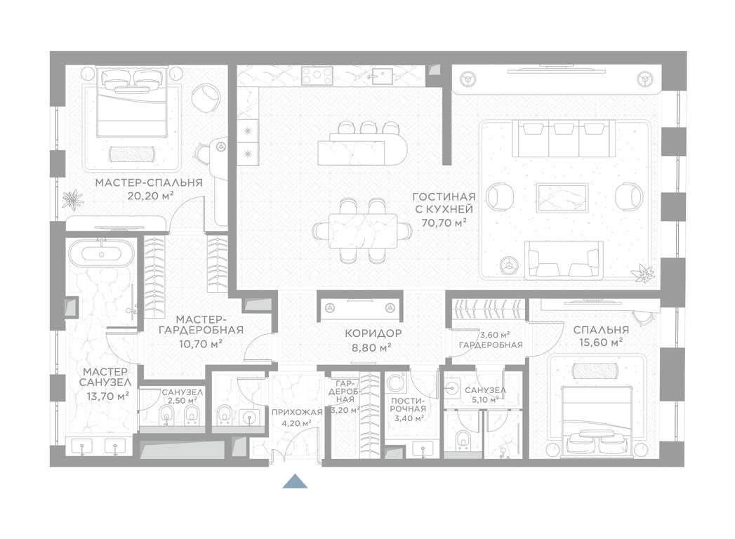 2-BD Apartment Sale, 162.9 sq. m. at Nicole, Nikolskaya Street, 8/1с1, Moscow, Russia #1