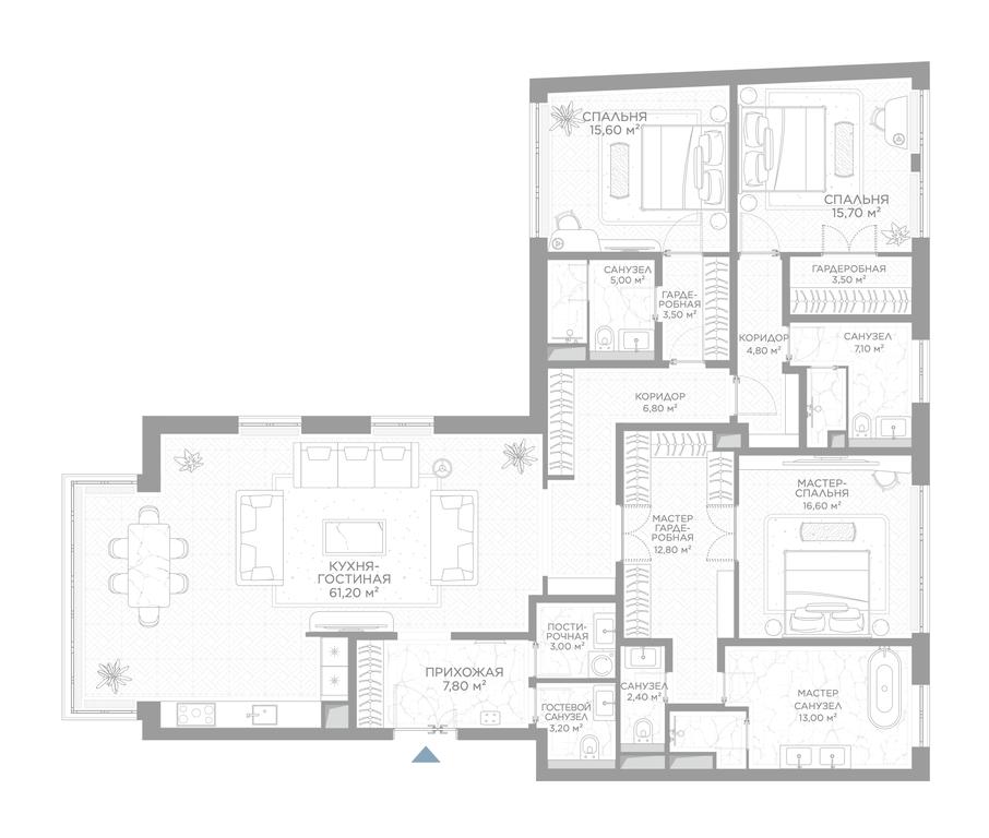 3-BD Apartment Sale, 179.8 sq. m. at Nicole, Nikolskaya Street, 8/1с1, Moscow, Russia #1