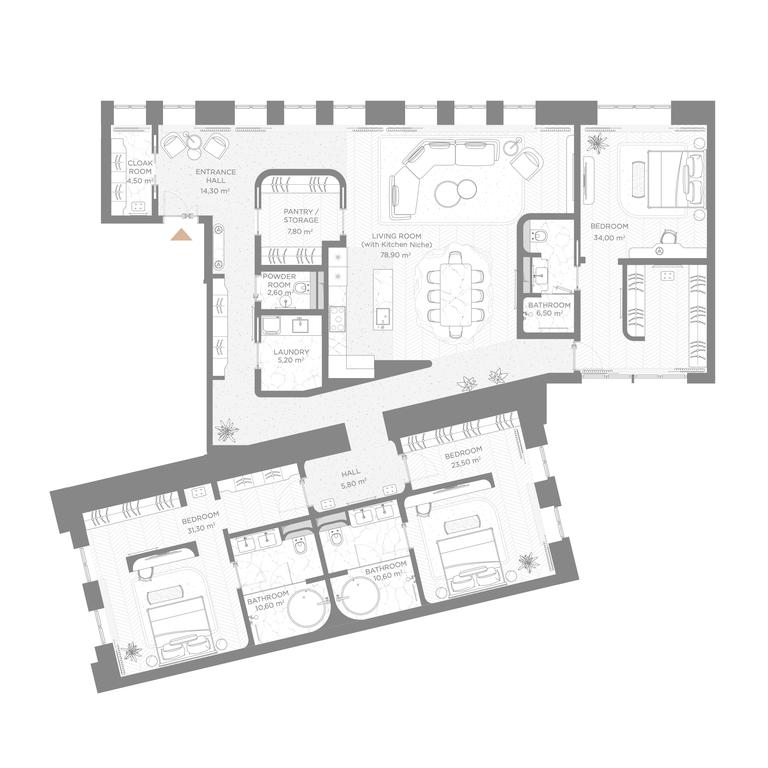 3-BD Apartment Sale, 241.9 sq. m. at Nicole, Nikolskaya Street, 8/1с1, Moscow, Russia #1 3-BD Apartment Sale, 241.9 sq. m. at Nicole, Nikolskaya Street, 8/1с1, Moscow, Russia #1