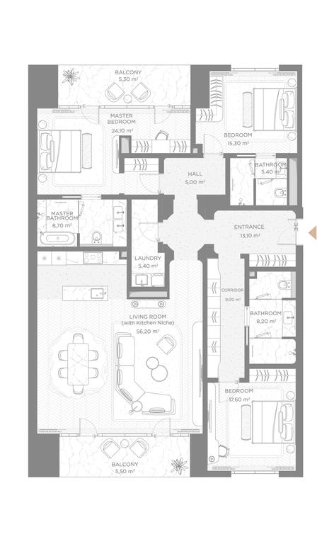 3-BD Apartment Sale, 174.7平方米 at Nicole, Nikolskaya Street, 8/1с1, Moscow, Russia #1 3-BD Apartment Sale, 174.7平方米 at Nicole, Nikolskaya Street, 8/1с1, Moscow, Russia #1