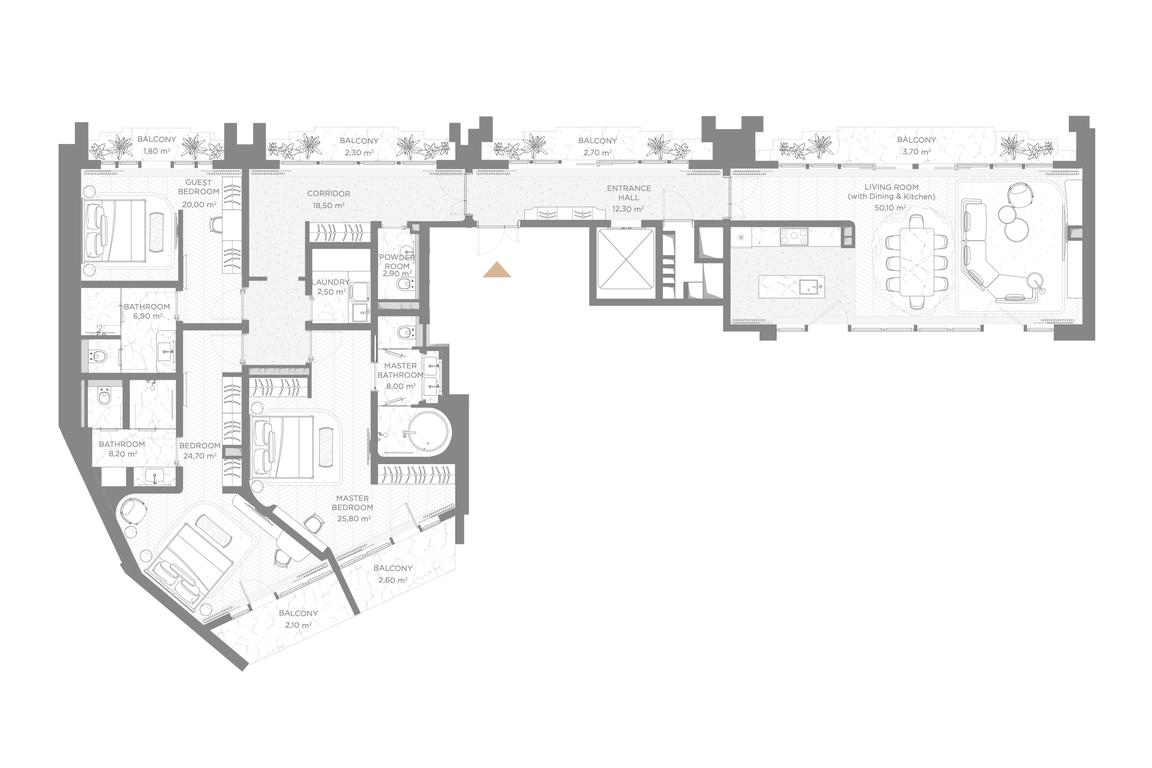 2-BD Apartment Sale, 130.4 sq. m. at Nicole, Nikolskaya Street, 8/1с1, Moscow, Russia #1 2-BD Apartment Sale, 130.4 sq. m. at Nicole, Nikolskaya Street, 8/1с1, Moscow, Russia #1
