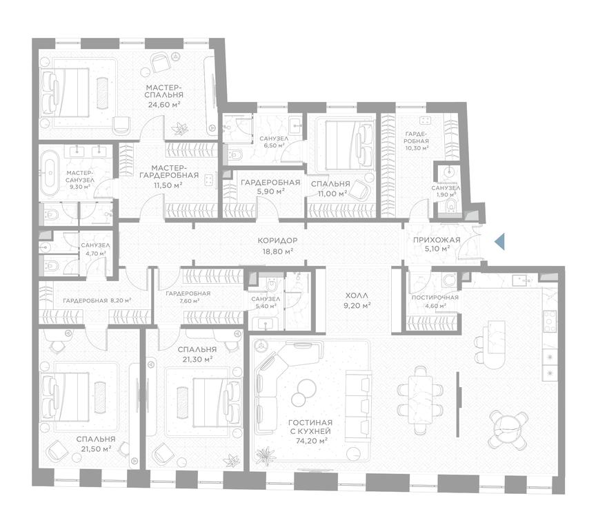 4-BD Apartment Sale, 264.3平方米 at Nicole, Nikolskaya Street, 8/1с1, Moscow, Russia #1 4-BD Apartment Sale, 264.3平方米 at Nicole, Nikolskaya Street, 8/1с1, Moscow, Russia #1