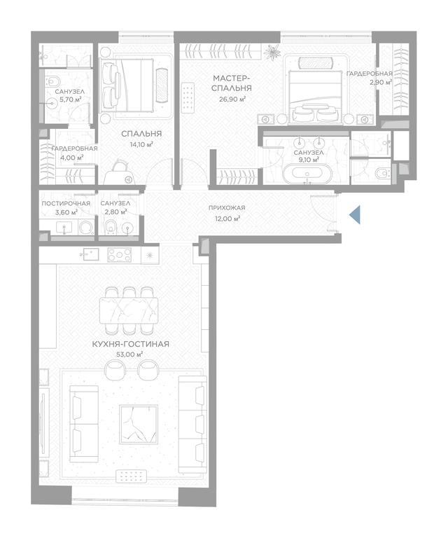 Продажа 2-комн. квартиры, 136,9 м² в ЖК «Nicole», Никольская улица, 8/1с1, Москва, Россия #1 Продажа 2-комн. квартиры, 136,9 м² в ЖК «Nicole», Никольская улица, 8/1с1, Москва, Россия #1