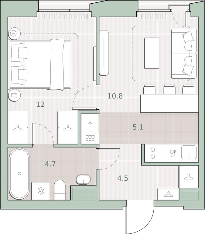 1-BD Apartment Sale, 37.1平方米 at Sreda na Lobachevskogo, Ochakovskoye Highway, Moscow, Russia #2 1-BD Apartment Sale, 37.1平方米 at Sreda na Lobachevskogo, Ochakovskoye Highway, Moscow, Russia #2
