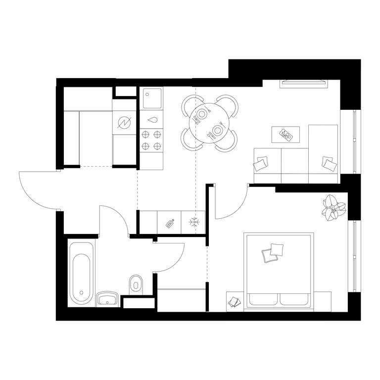 1-BD Apartment Sale, 36.9平方米 at Kavkazskiy Bulvar 51, Kavkazsky Boulevard, 51с3, Moscow, Russia #1 1-BD Apartment Sale, 36.9平方米 at Kavkazskiy Bulvar 51, Kavkazsky Boulevard, 51с3, Moscow, Russia #1