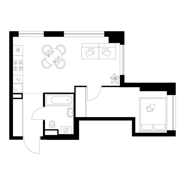 1-BD Apartment Sale, 38.6平方米 at Kavkazskiy Bulvar 51, Kavkazsky Boulevard, 51с3, Moscow, Russia #1 1-BD Apartment Sale, 38.6平方米 at Kavkazskiy Bulvar 51, Kavkazsky Boulevard, 51с3, Moscow, Russia #1