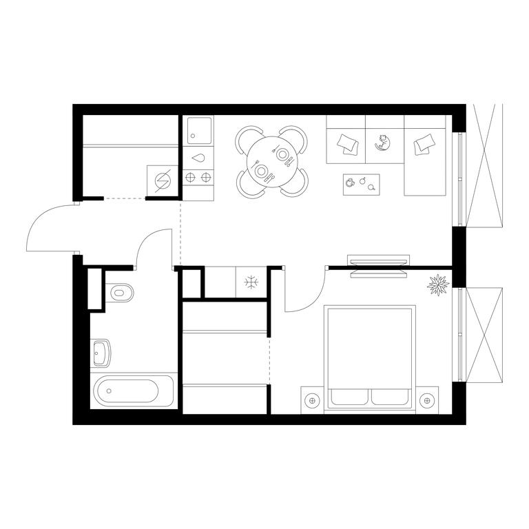 1-BD Apartment Sale, 37.9 sq. m. at Kavkazskiy Bulvar 51, Kavkazsky Boulevard, 51с3, Moscow, Russia #1 1-BD Apartment Sale, 37.9 sq. m. at Kavkazskiy Bulvar 51, Kavkazsky Boulevard, 51с3, Moscow, Russia #1