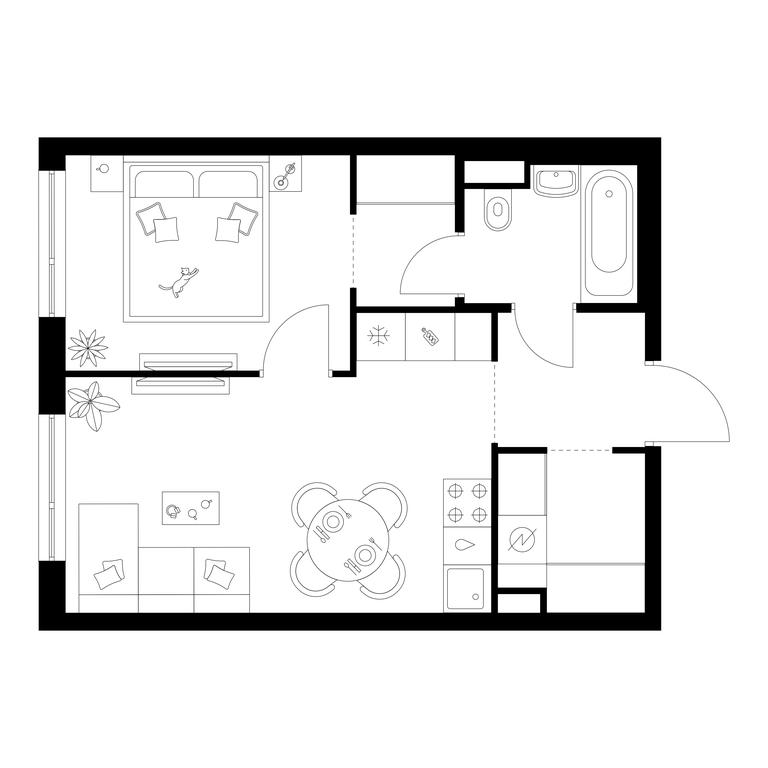 1-BD Apartment Sale, 37.2 sq. m. at Kavkazskiy Bulvar 51, Kavkazsky Boulevard, 51с3, Moscow, Russia #1 1-BD Apartment Sale, 37.2 sq. m. at Kavkazskiy Bulvar 51, Kavkazsky Boulevard, 51с3, Moscow, Russia #1