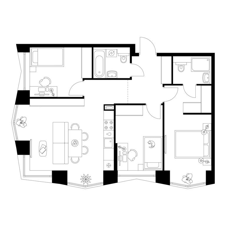 3-BD Apartment Sale, 75.1平方米 at Businovskiy Park, Izhorskaya Street, 6с5, Moscow, Russia #1 3-BD Apartment Sale, 75.1平方米 at Businovskiy Park, Izhorskaya Street, 6с5, Moscow, Russia #1