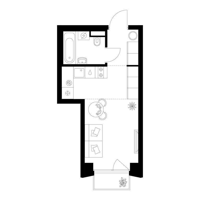 Apartment Sale, 22.7 sq. m. at Matveevskiy Park, Ochakovskoye Highway, вл3с11, Moscow, Russia #1