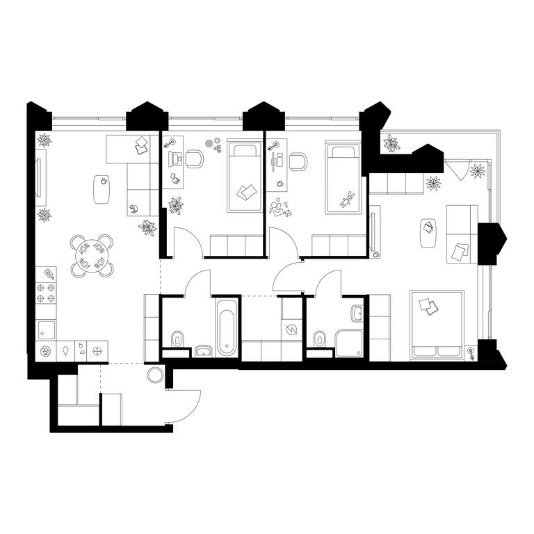 3-BD Apartment Sale, 79.9平方米 at Matveevskiy Park, Ochakovskoye Highway, вл3с11, Moscow, Russia #1
