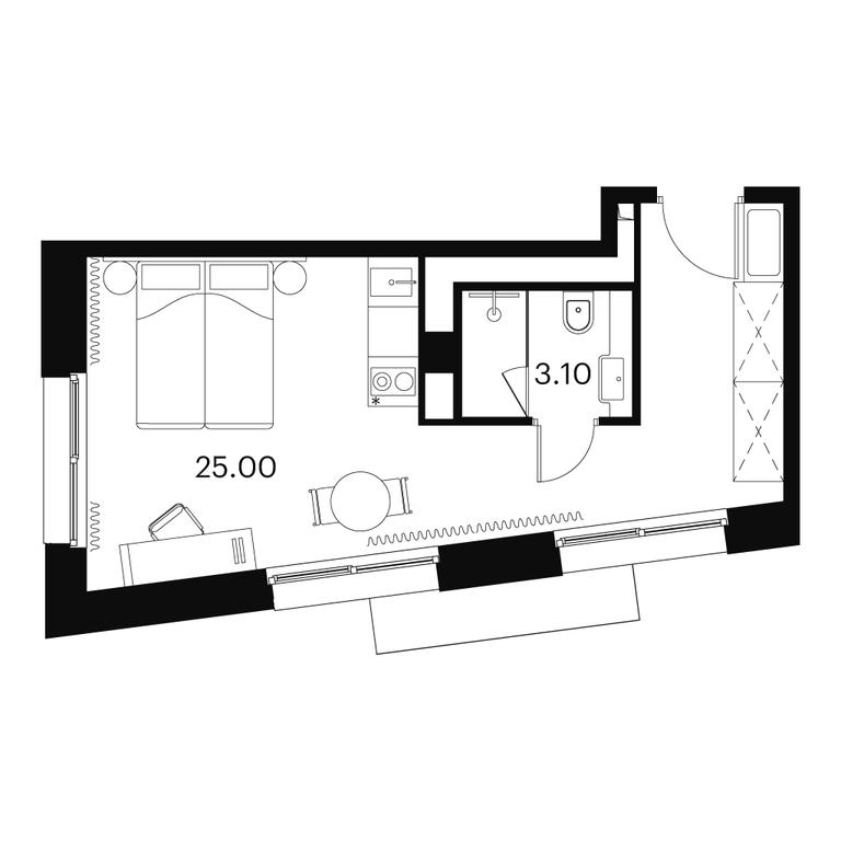 Apartment Sale, 28.1 sq. m. at Akvilon Signal (Akvilon Signal), Signalny Drive, 12, Moscow, Russia #1 Apartment Sale, 28.1 sq. m. at Akvilon Signal (Akvilon Signal), Signalny Drive, 12, Moscow, Russia #1