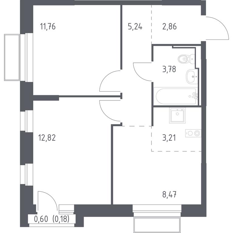 1-BD Apartment Sale, 48.32 sq. m. at Dolina Yauzy, Trudovaya Street, 23, Mytischi, Moscow Region, Russia #1 1-BD Apartment Sale, 48.32 sq. m. at Dolina Yauzy, Trudovaya Street, 23, Mytischi, Moscow Region, Russia #1