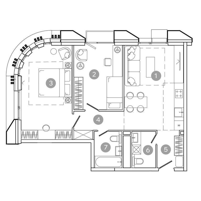 2-BD Apartment Sale, 66.9 sq. m. at UNO.Sokolinaya Gora, 8th Sokolinoy Gory Street, 26, Moscow, Russia #2 2-BD Apartment Sale, 66.9 sq. m. at UNO.Sokolinaya Gora, 8th Sokolinoy Gory Street, 26, Moscow, Russia #2
