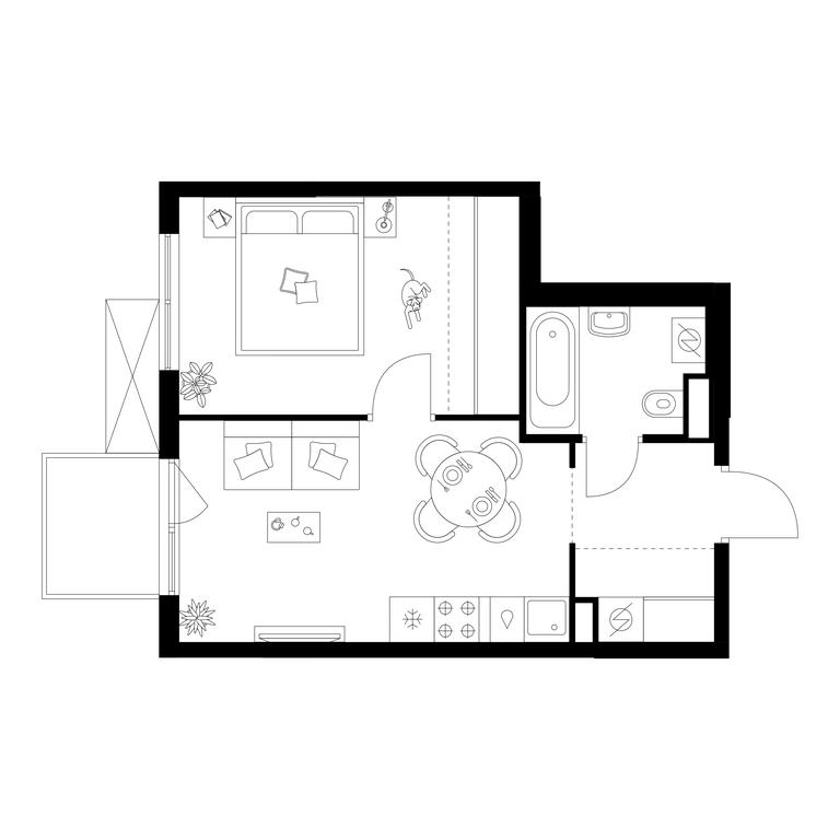 1-BD Apartment Sale, 37平方米 at Kavkazskiy Bulvar 51, Kavkazsky Boulevard, 51с3, Moscow, Russia #1