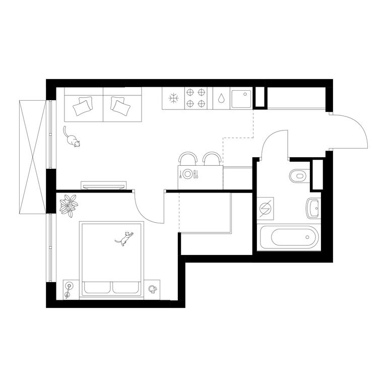 1-BD Apartment Sale, 32.8 sq. m. at Kavkazskiy Bulvar 51, Kavkazsky Boulevard, 51с3, Moscow, Russia #1 1-BD Apartment Sale, 32.8 sq. m. at Kavkazskiy Bulvar 51, Kavkazsky Boulevard, 51с3, Moscow, Russia #1
