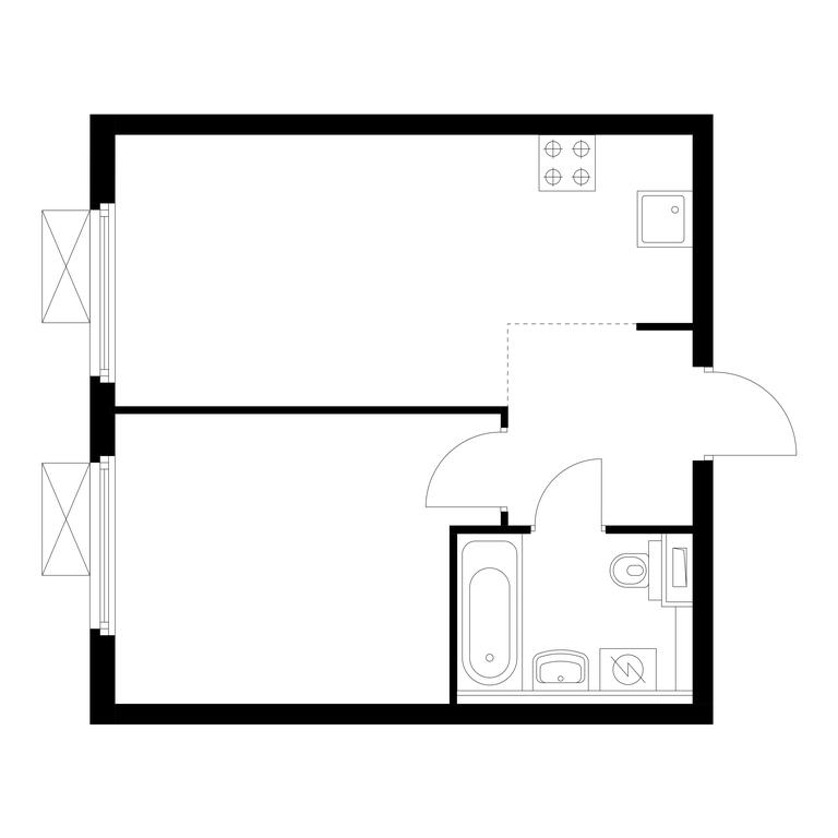 1-BD Apartment Sale, 36.01 sq. m. at Pervyi Dubrovskiy, Novoostapovskaya Street, 1с4, Moscow, Russia #1 1-BD Apartment Sale, 36.01 sq. m. at Pervyi Dubrovskiy, Novoostapovskaya Street, 1с4, Moscow, Russia #1