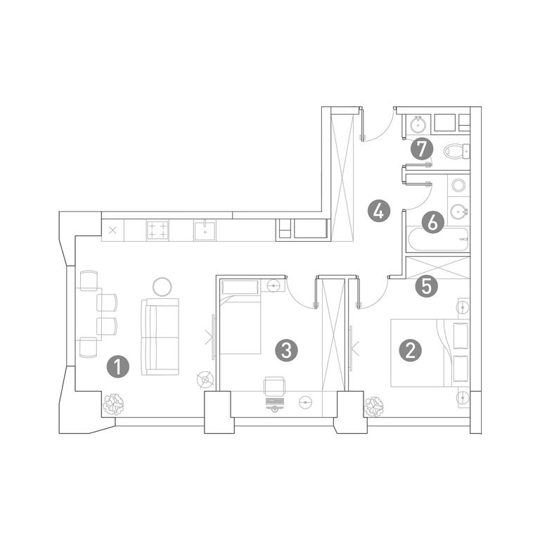 2-BD Apartment Sale, 61.4 sq. m. at Very, Botanicheskaya Street, 29, Moscow, Russia #1