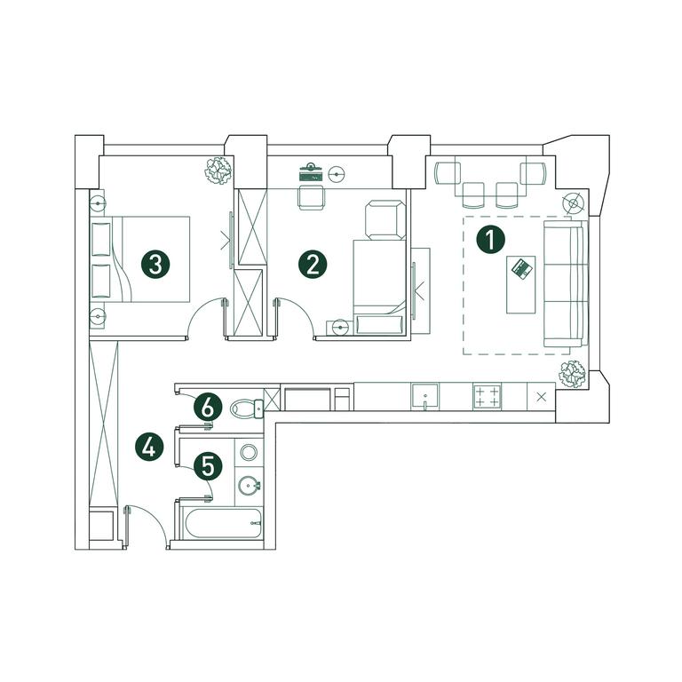 2-BD Apartment Sale, 61.9 sq. m. at Very, Botanicheskaya Street, 29, Moscow, Russia #2 2-BD Apartment Sale, 61.9 sq. m. at Very, Botanicheskaya Street, 29, Moscow, Russia #2