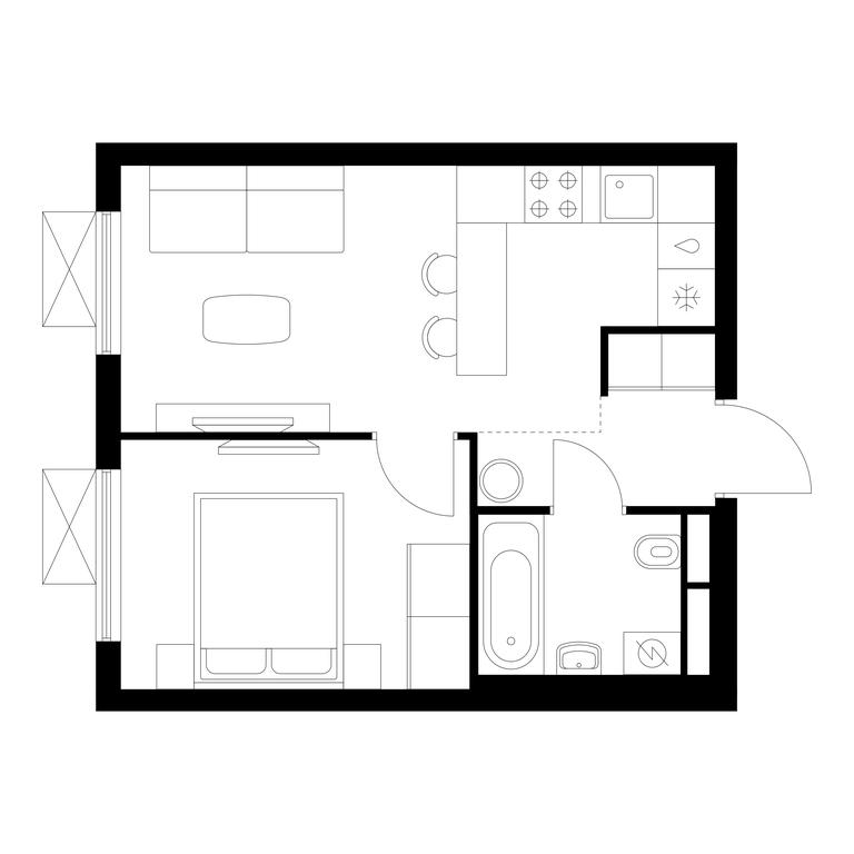 1-BD Apartment Sale, 32.1平方米 at Yauza Park, ulitsa Kolontsova, 4, Mytischi, Moscow Region, Russia #1 1-BD Apartment Sale, 32.1平方米 at Yauza Park, ulitsa Kolontsova, 4, Mytischi, Moscow Region, Russia #1