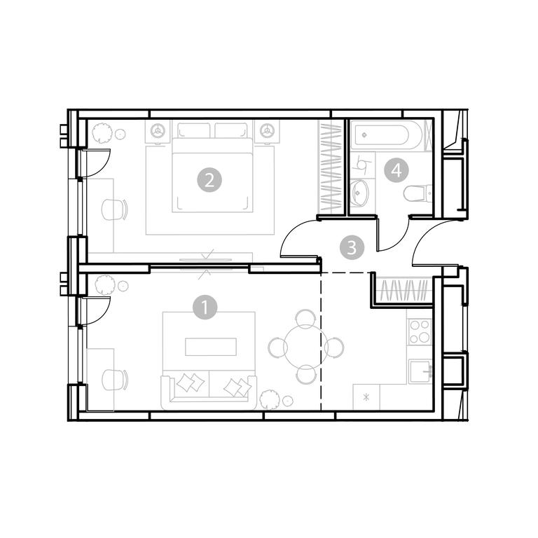 1-BD Apartment Sale, 49.87 sq. m. at EvoPark Izmaylovo, Elektrodnaya Street, Moscow, Russia #1 1-BD Apartment Sale, 49.87 sq. m. at EvoPark Izmaylovo, Elektrodnaya Street, Moscow, Russia #1