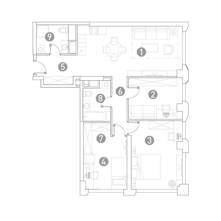 3-BD Apartment Sale, 91.1平方米 at Very, Botanicheskaya Street, 29, Moscow, Russia #1 3-BD Apartment Sale, 91.1平方米 at Very, Botanicheskaya Street, 29, Moscow, Russia #1
