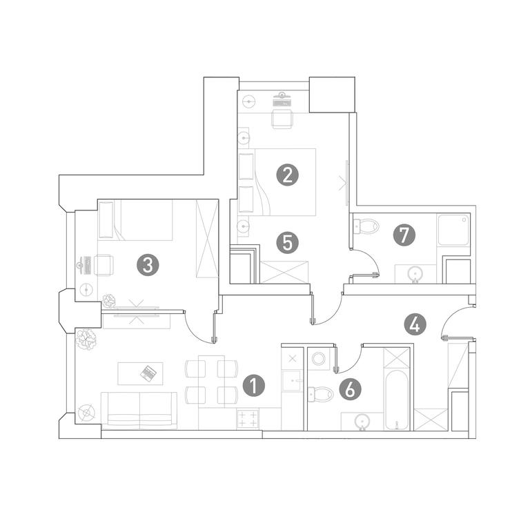 2-BD Apartment Sale, 65.5 sq. m. at Very, Botanicheskaya Street, 29, Moscow, Russia #1 2-BD Apartment Sale, 65.5 sq. m. at Very, Botanicheskaya Street, 29, Moscow, Russia #1