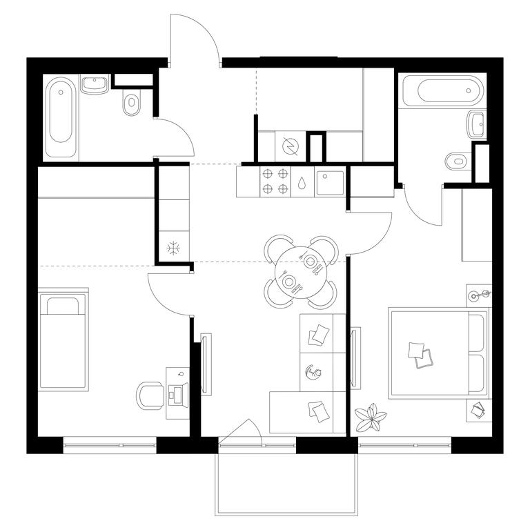 2-BD Apartment Sale, 58.5 sq. m. at Kavkazskiy Bulvar 51, Kavkazsky Boulevard, 51с3, Moscow, Russia #1 2-BD Apartment Sale, 58.5 sq. m. at Kavkazskiy Bulvar 51, Kavkazsky Boulevard, 51с3, Moscow, Russia #1